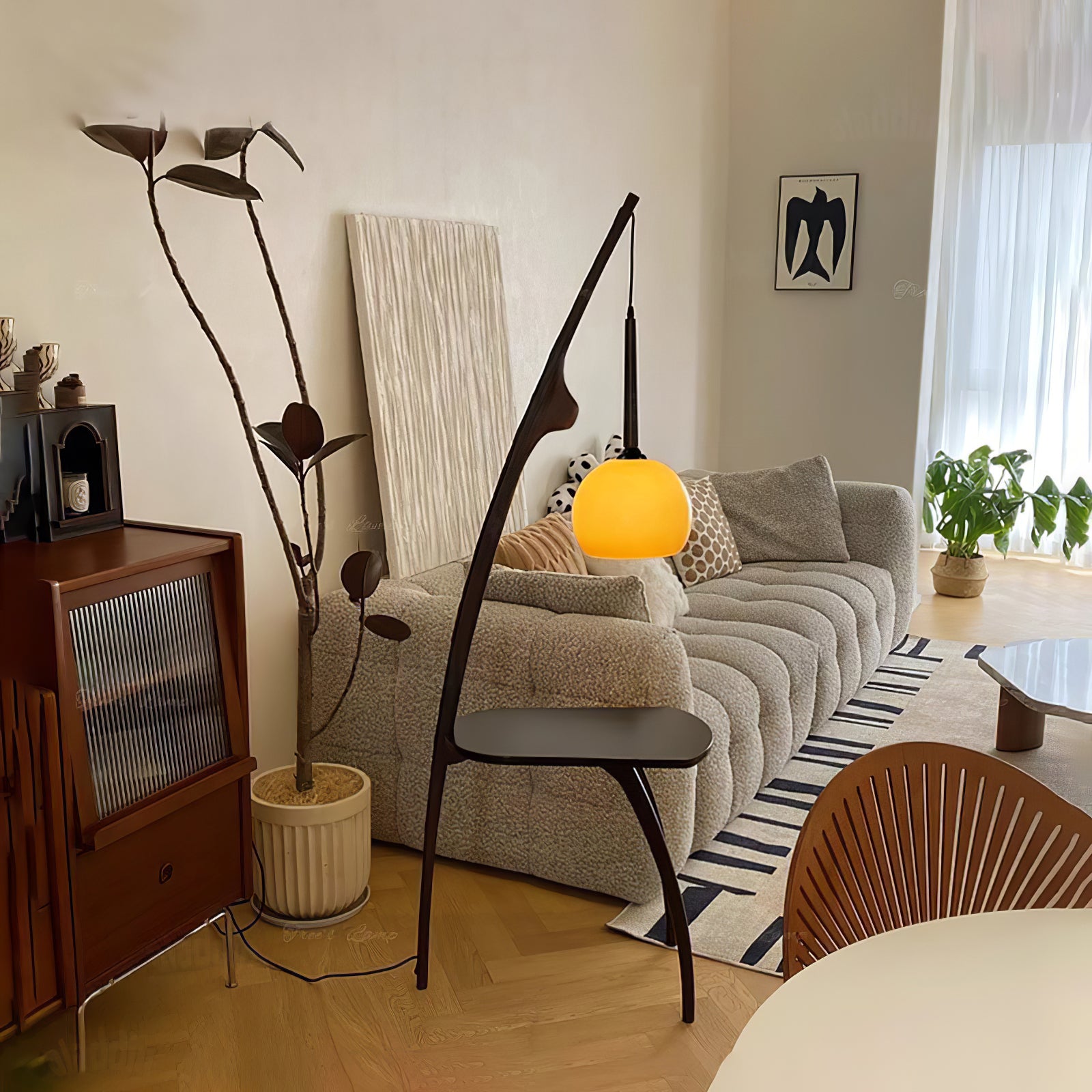 Curved Mantis Arm Floor Lamp - Lumpaz