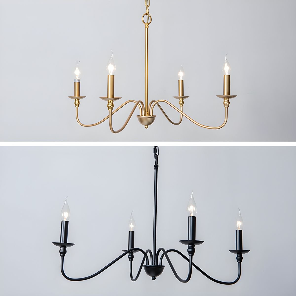 Timeless Gold Candle Chandelier - Lumpaz