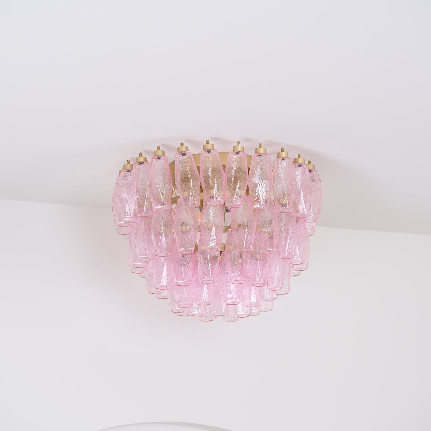Poliedri Murano Pink Ceiling Light - Lumpaz