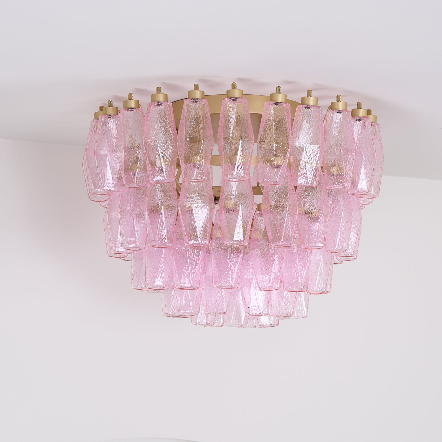 Poliedri Murano Pink Ceiling Light - Lumpaz