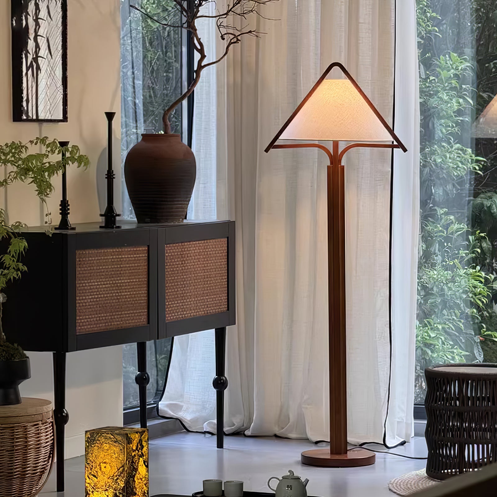 Apex Triangle Shade Floor Lamp - Lumpaz