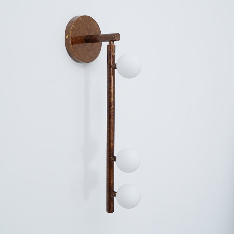 Brass Glass Tube Plug-in Wall Lamp - Lumpaz