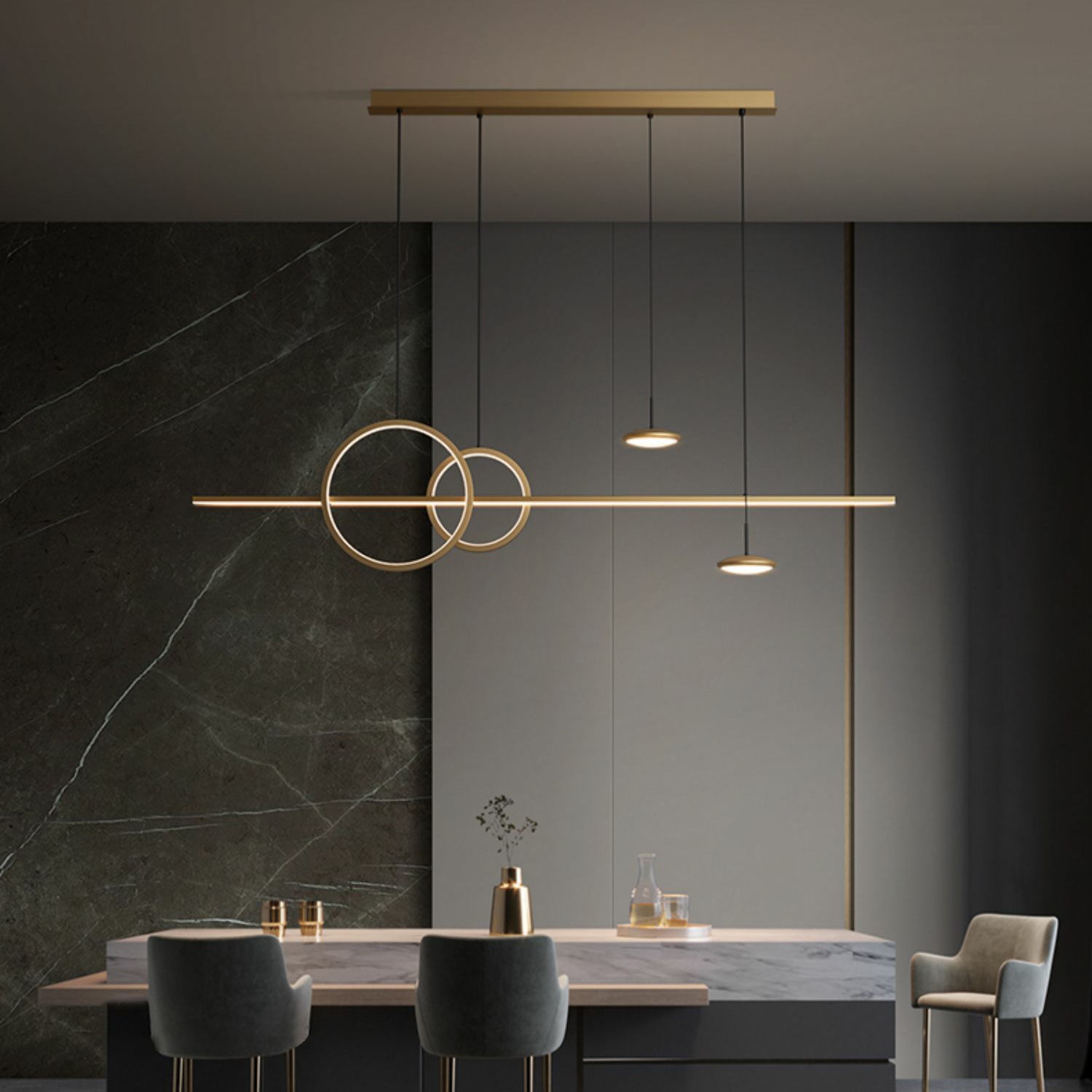 Modern Geometric Shape Chandelier - Lumpaz