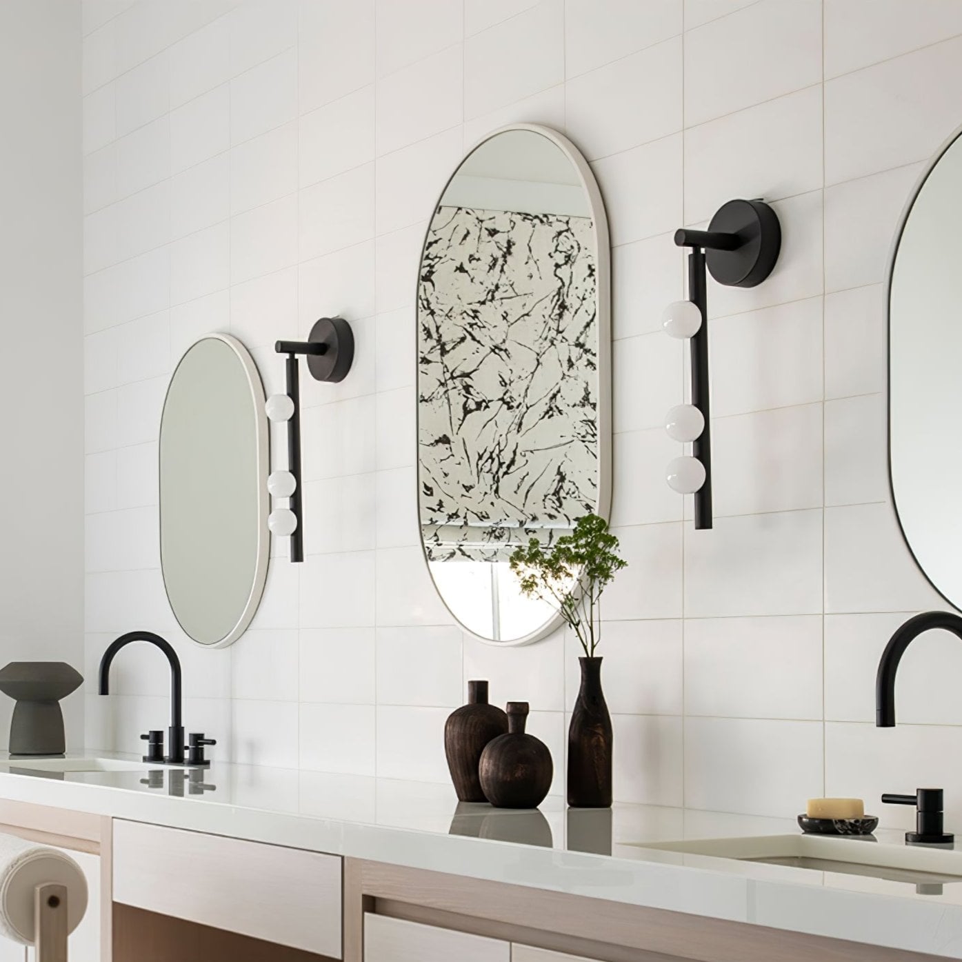 Brass Glass Tube Plug-in Wall Lamp - Lumpaz