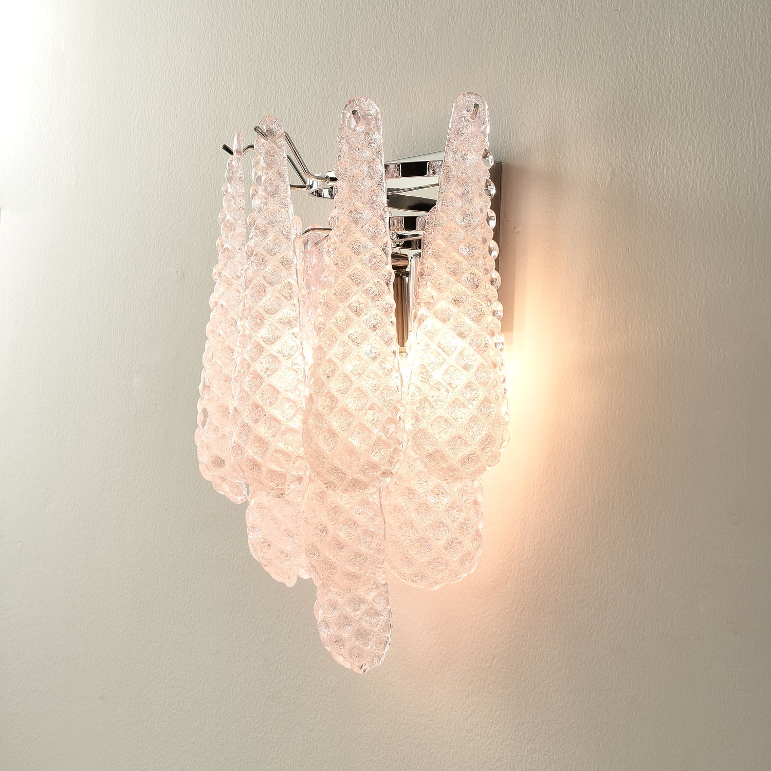 Pink Waffle Wall Sconce - Lumpaz