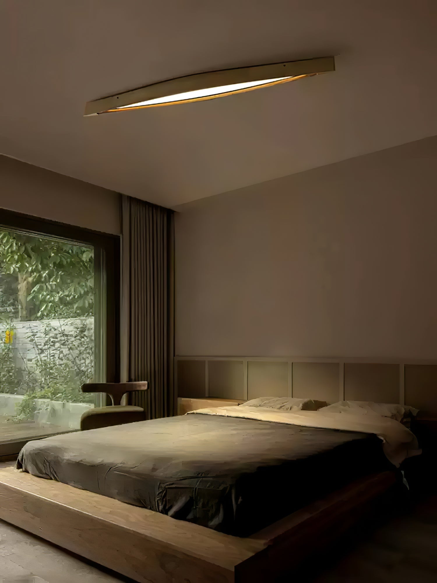 Horizon Linear Wood Ceiling Lamp - Lumpaz