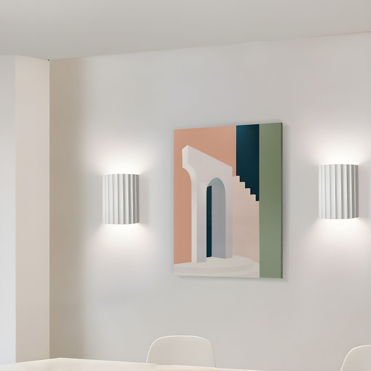 Resin Ribbed Wall Lamp - Lumpaz