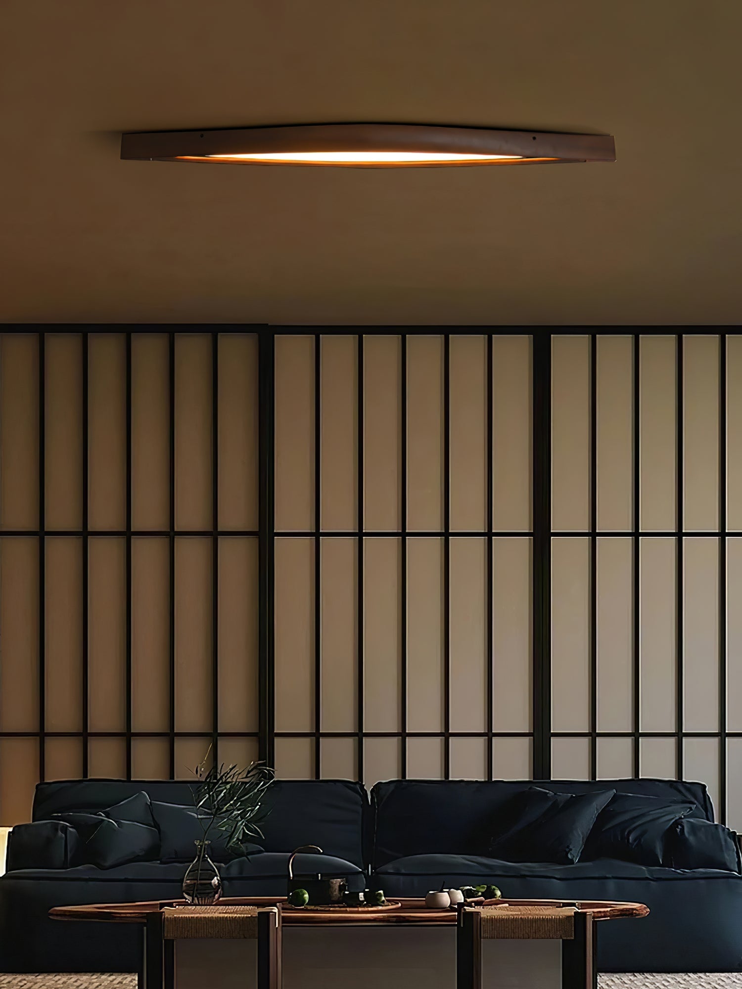 Horizon Linear Wood Ceiling Lamp - Lumpaz