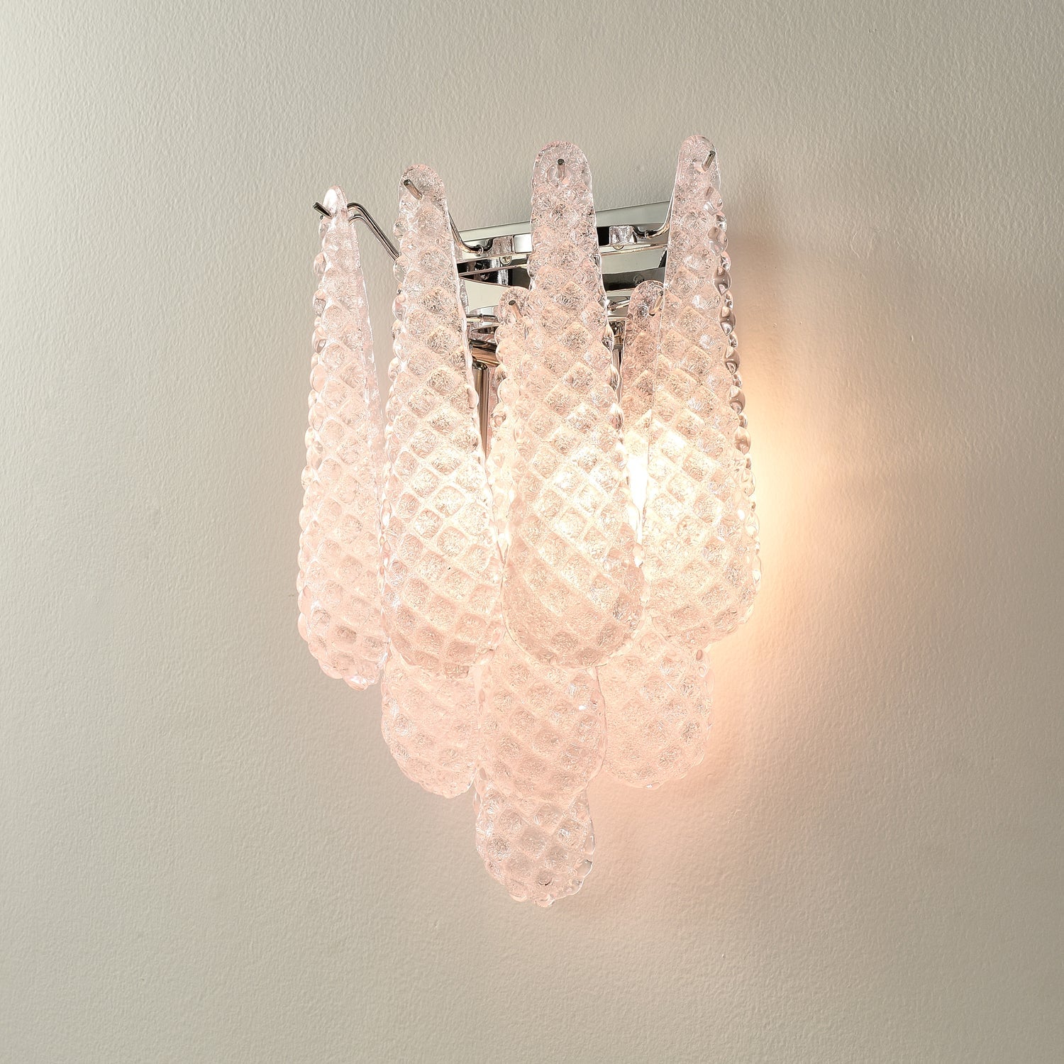 Pink Waffle Wall Sconce - Lumpaz