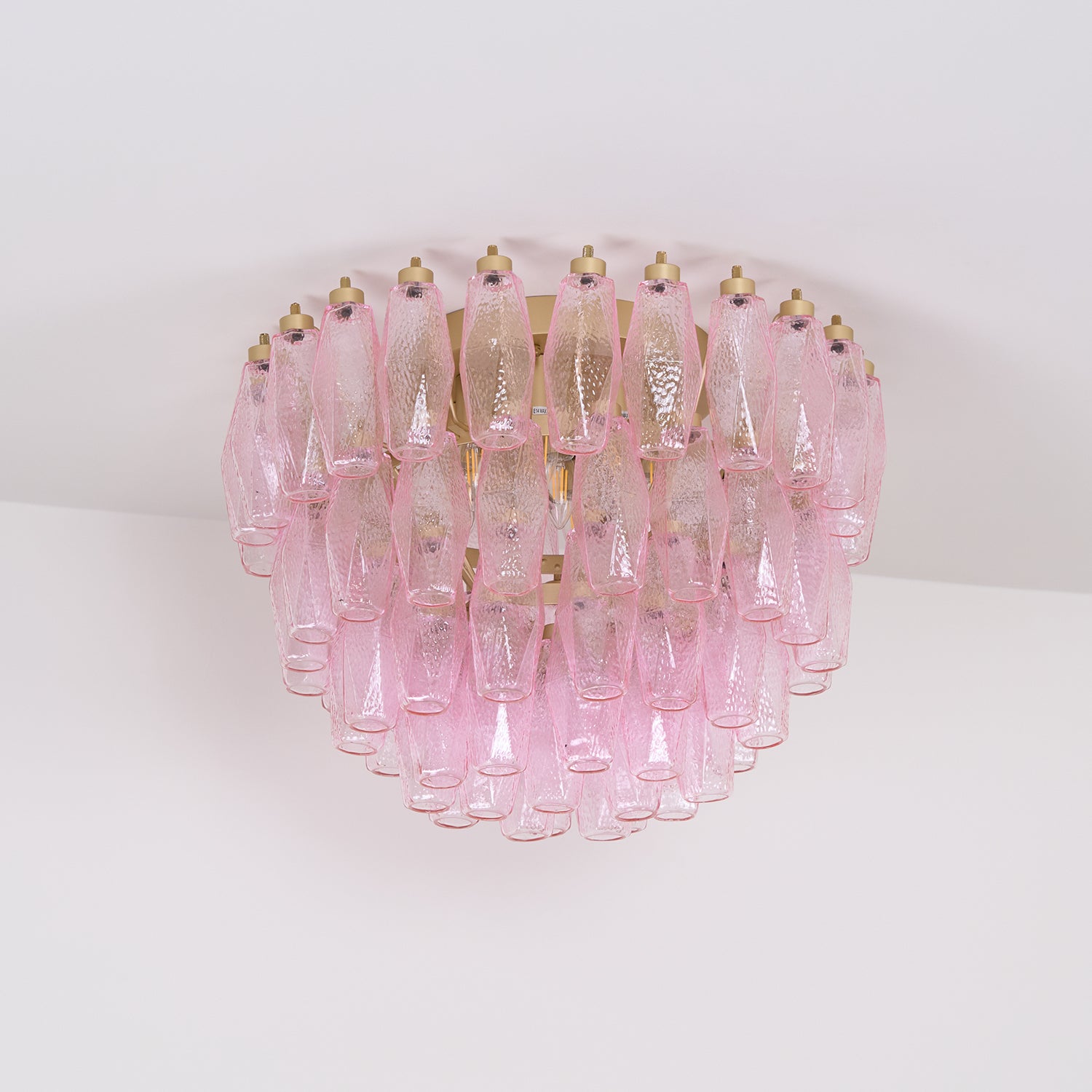 Poliedri Murano Pink Ceiling Light - Lumpaz