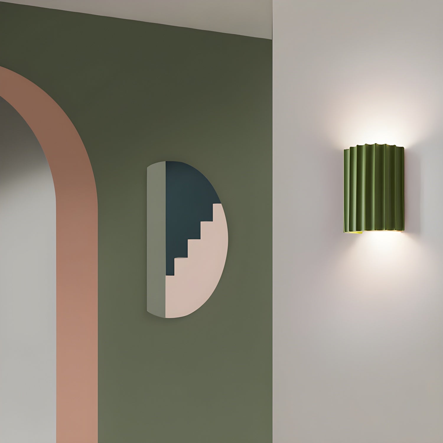 Resin Ribbed Wall Lamp - Lumpaz