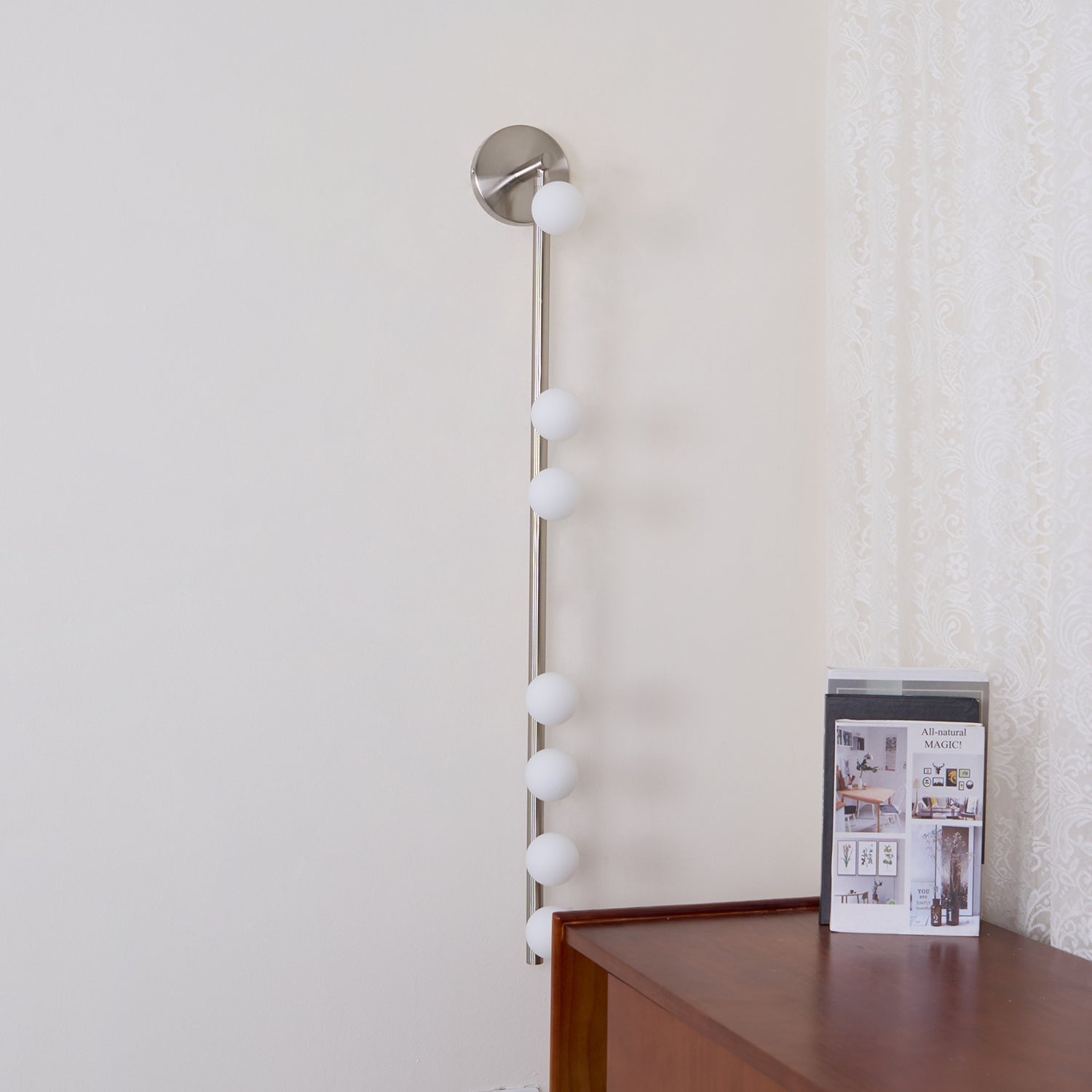 Brass Glass Tube Plug-in Wall Lamp - Lumpaz