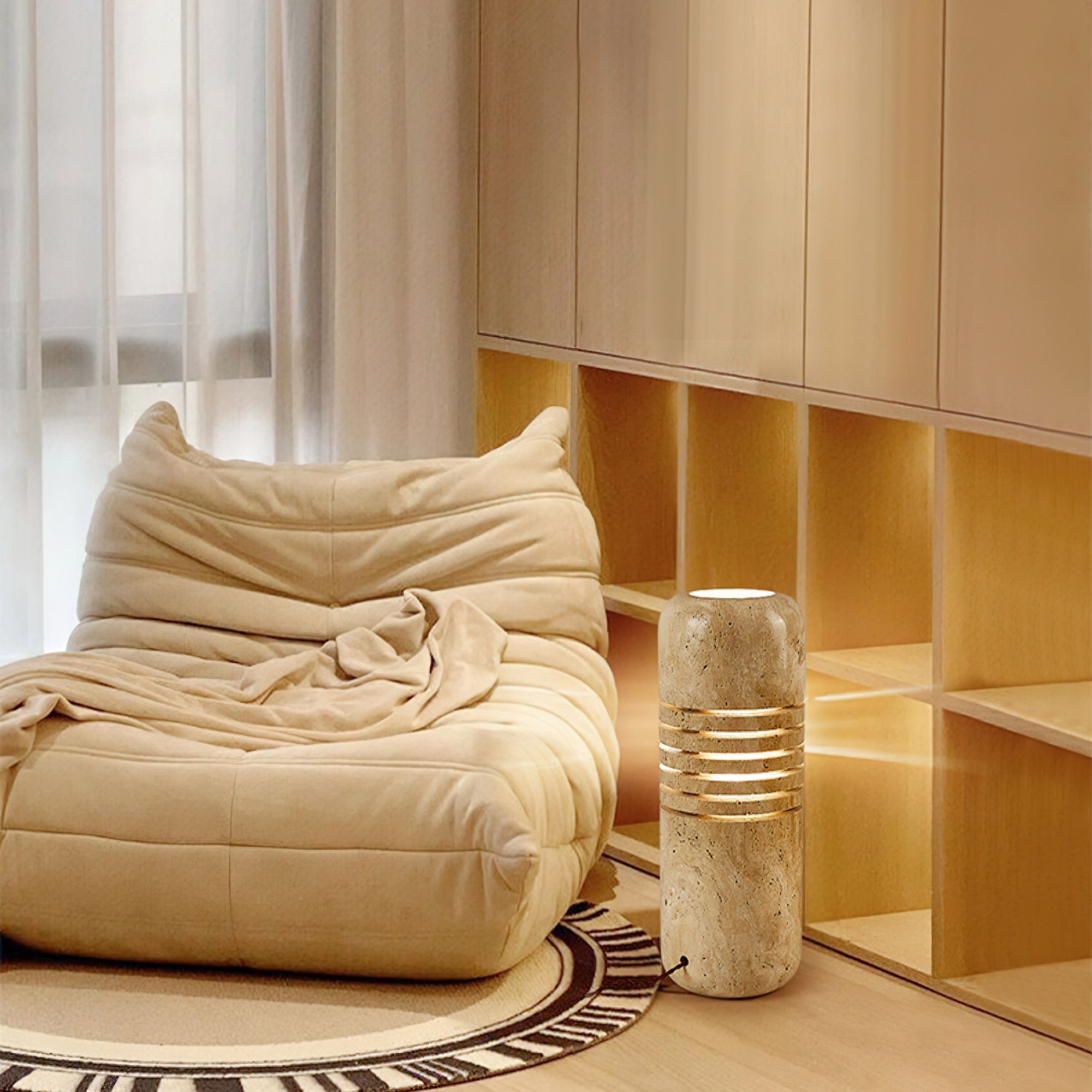 Big Stone Bucket Floor Lamp - Lumpaz