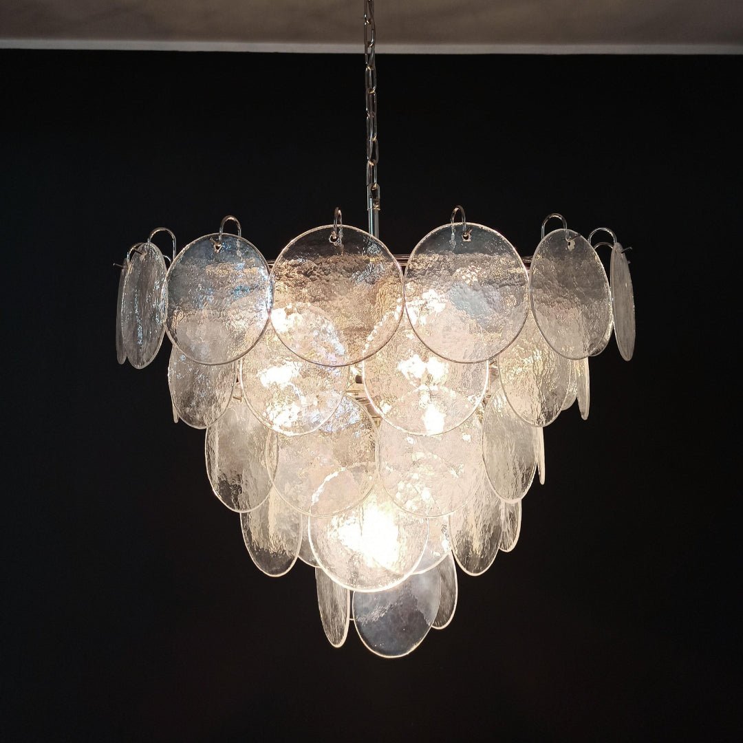 Murano Disc Iridescent Chandelier - Lumpaz