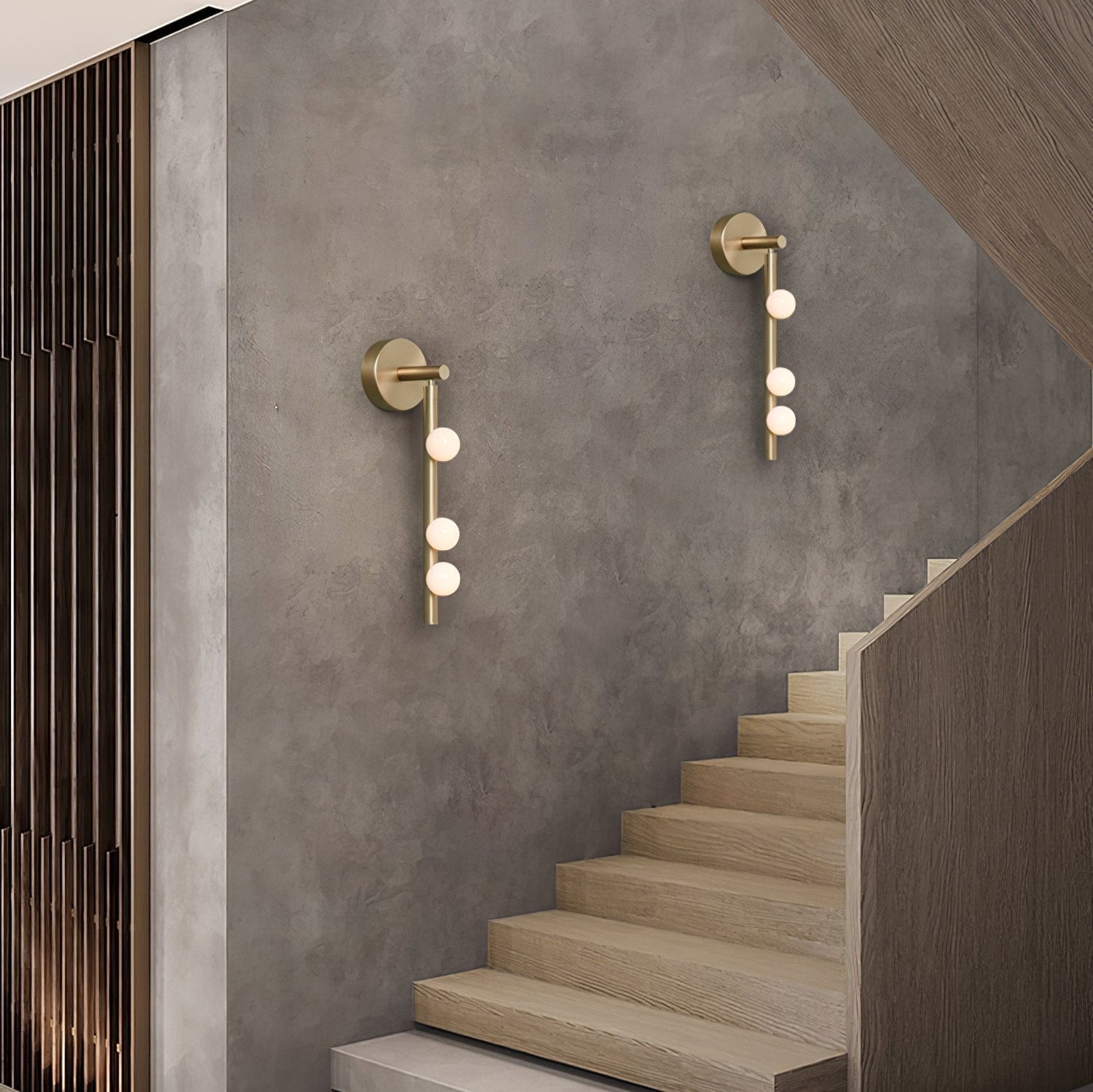 Brass Glass Tube Plug-in Wall Lamp - Lumpaz