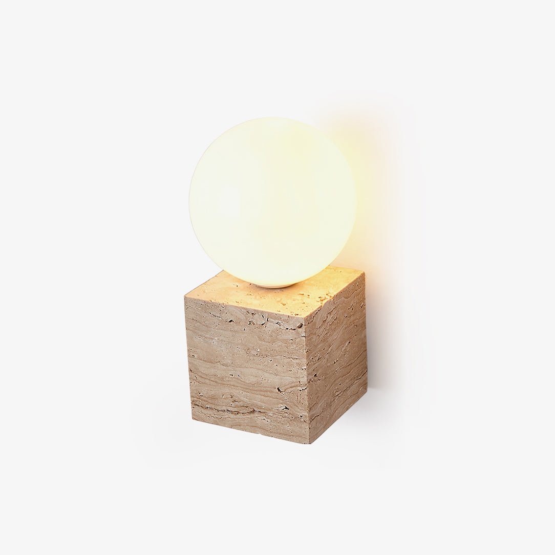 Cube Stone Wall Lamp - Lumpaz