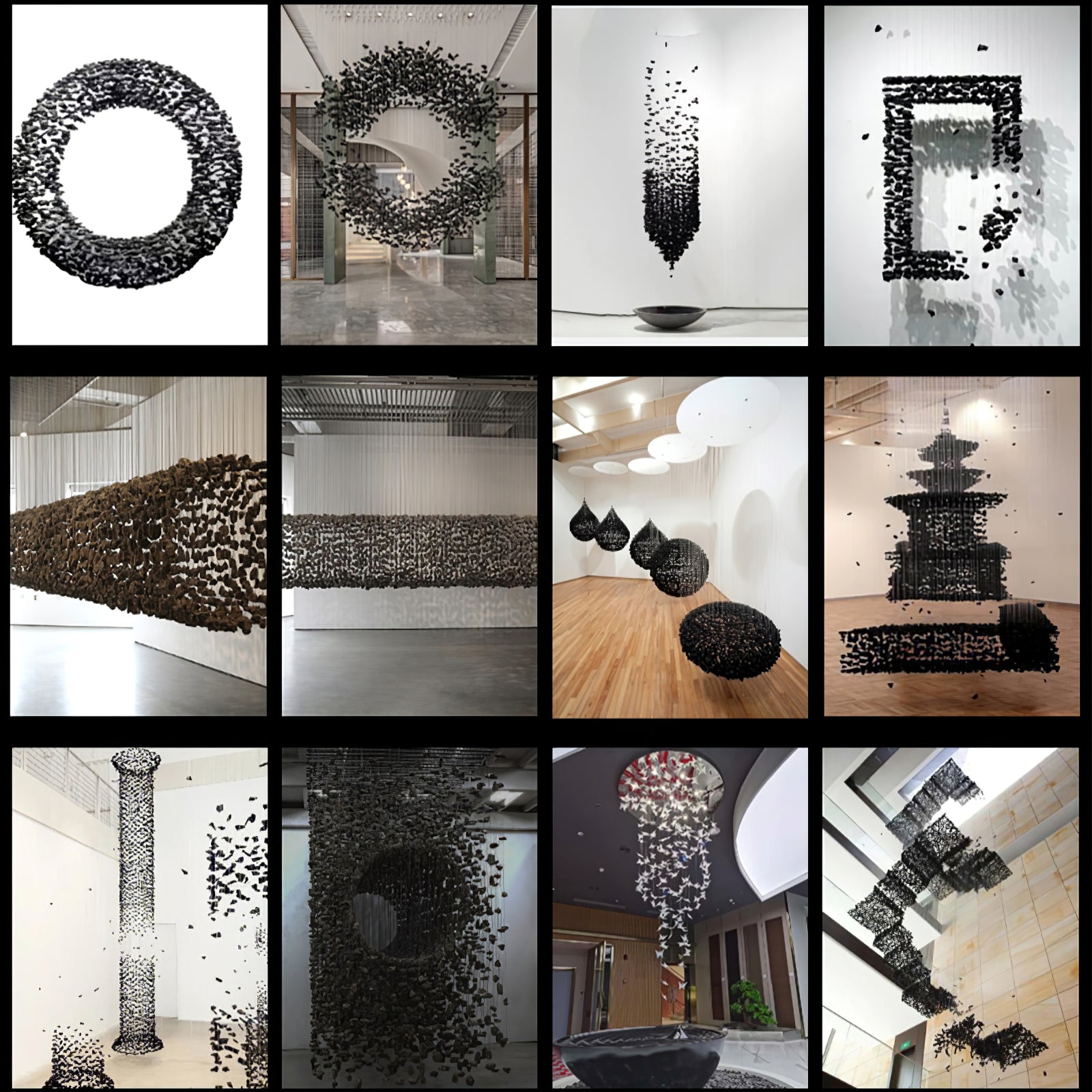Charcoal Shape O Chandelier - Lumpaz