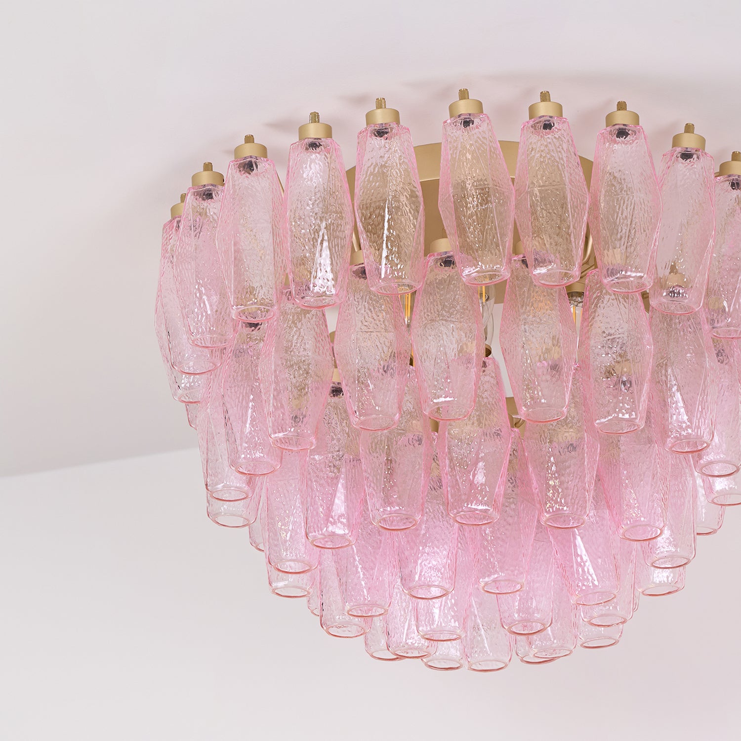 Poliedri Murano Pink Ceiling Light - Lumpaz