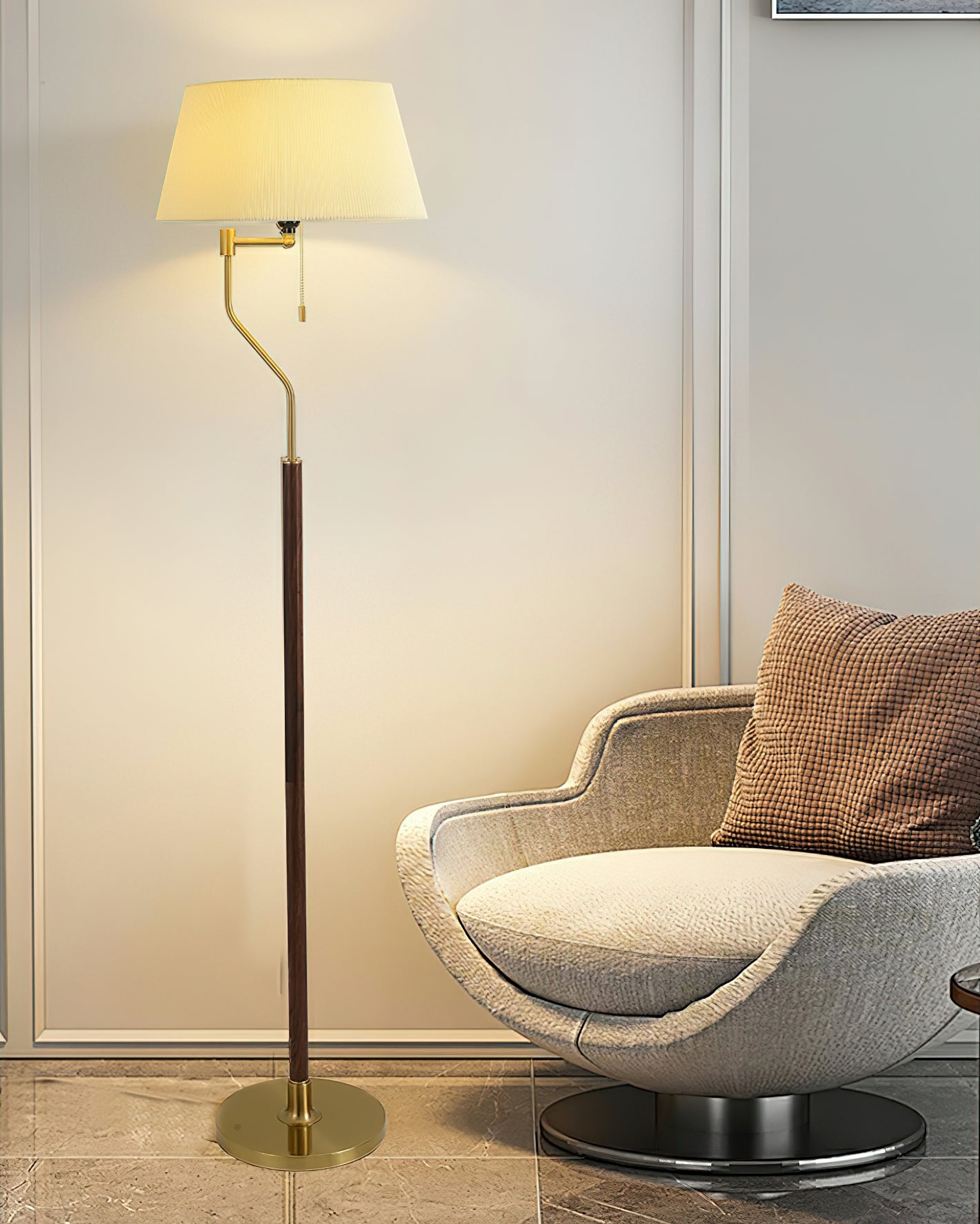 Walnut Whisper Floor Lamp - Lumpaz