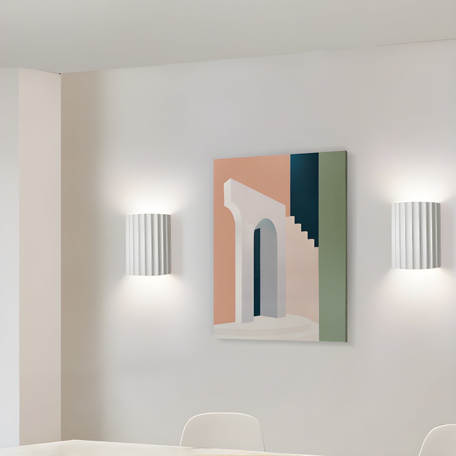Resin Ribbed Wall Lamp - Lumpaz