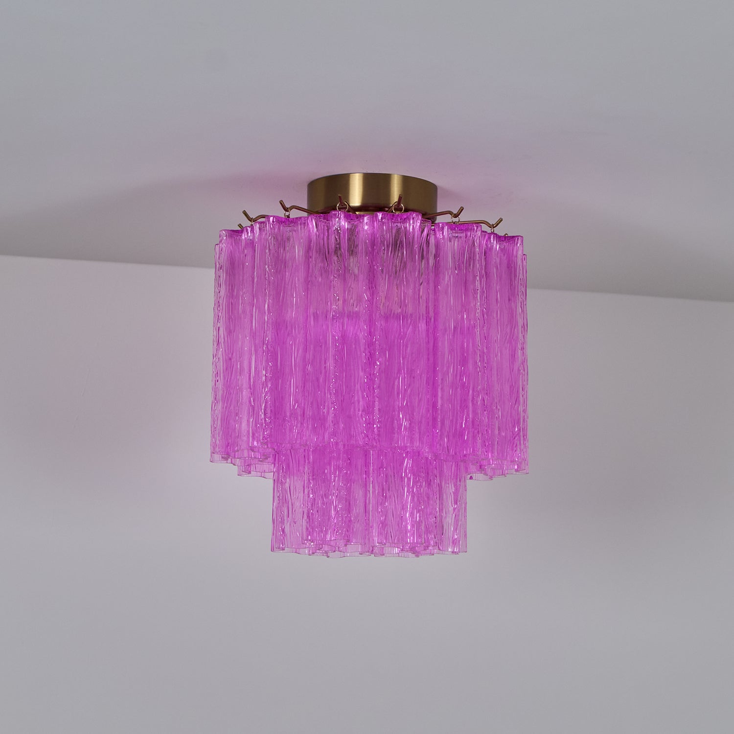 Fiora Rose Red Glass Ceiling Lamp - Lumpaz