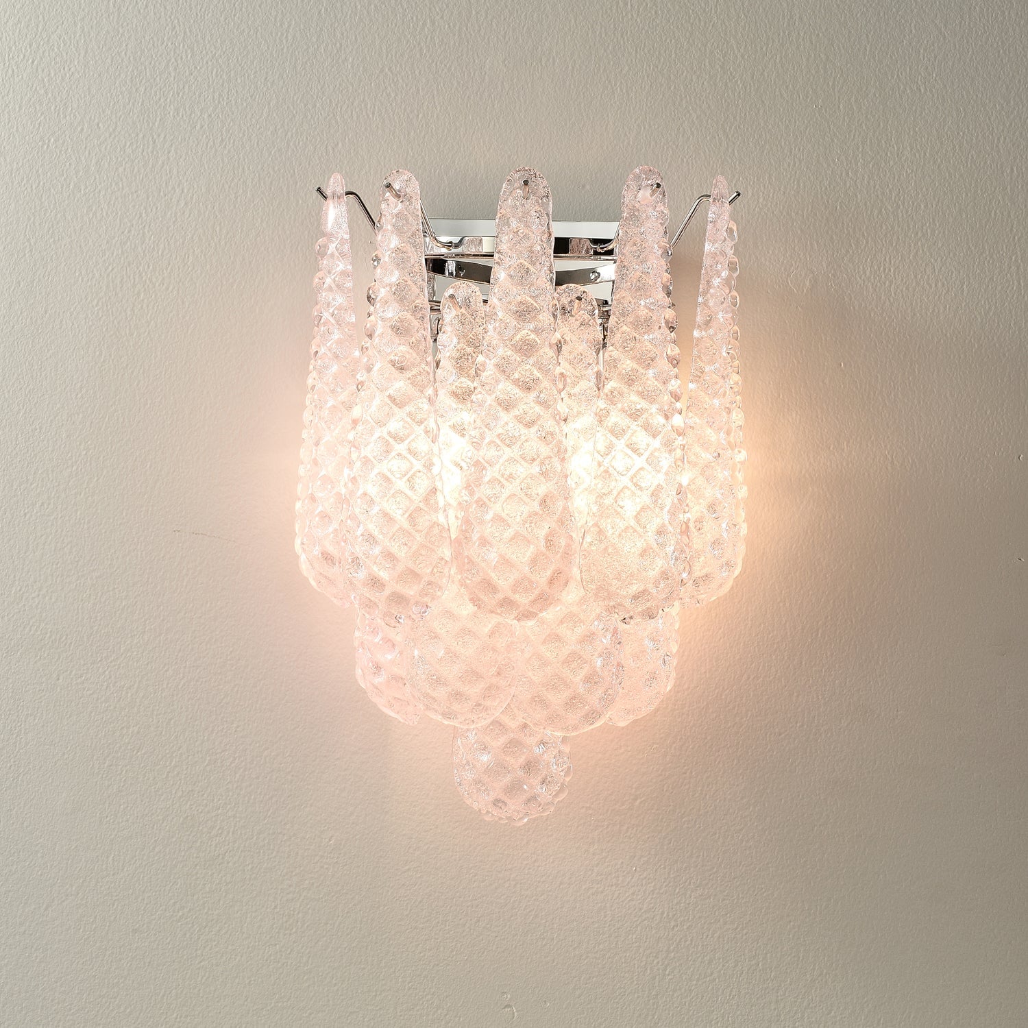Pink Waffle Wall Sconce - Lumpaz