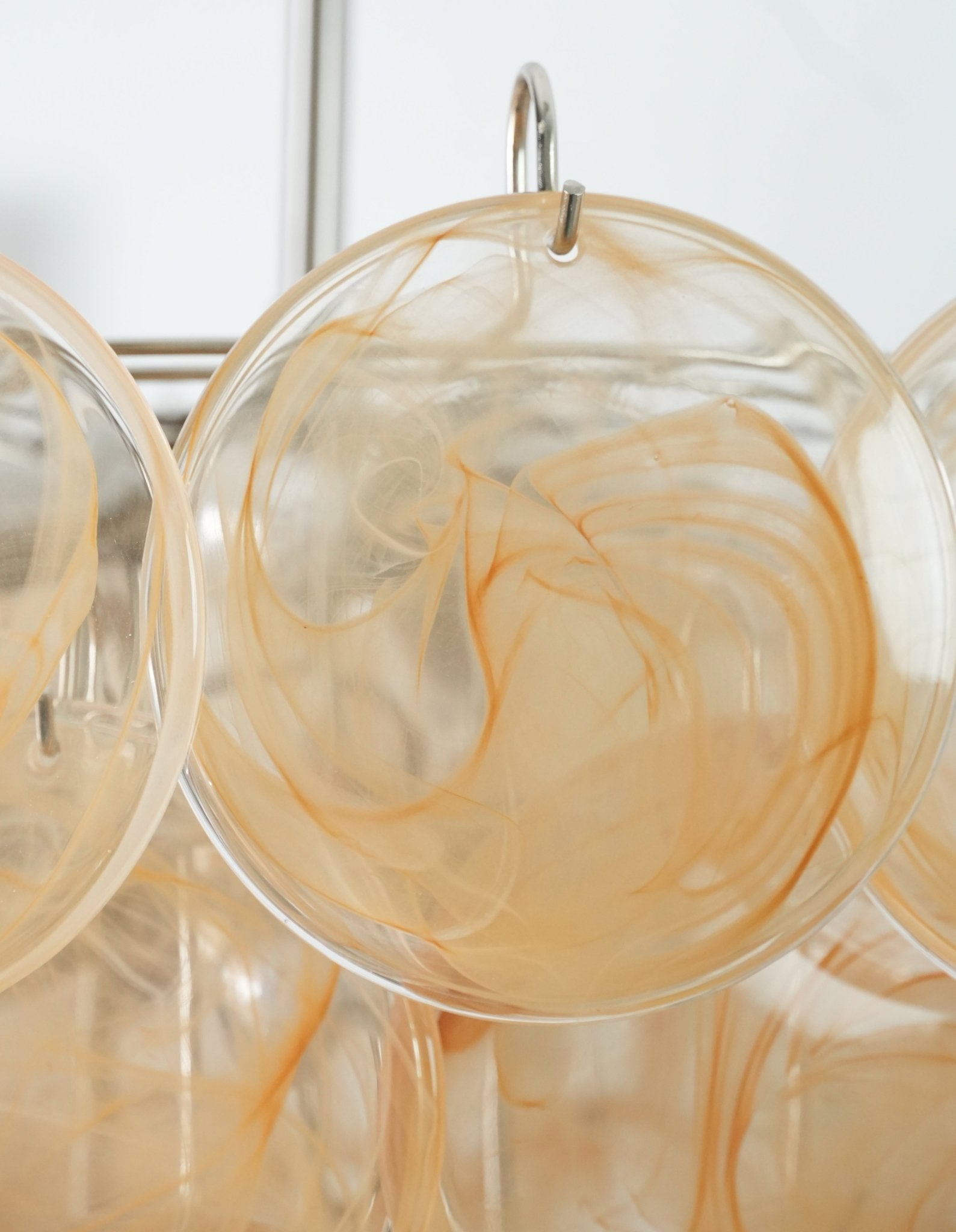 Orange Murano Disc Chandelier - Lumpaz