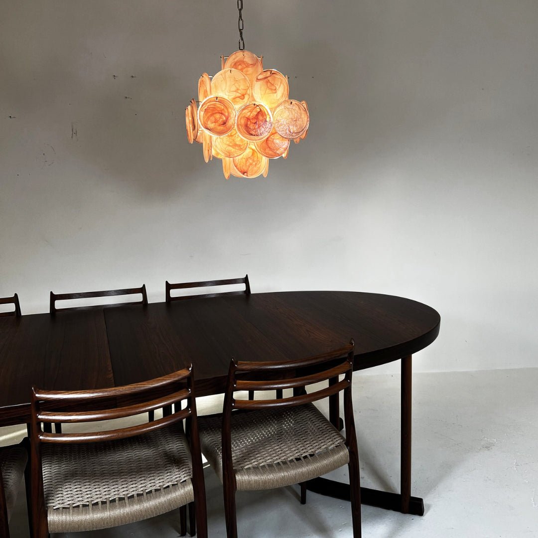Murano Pink Disks Chandelier - Lumpaz