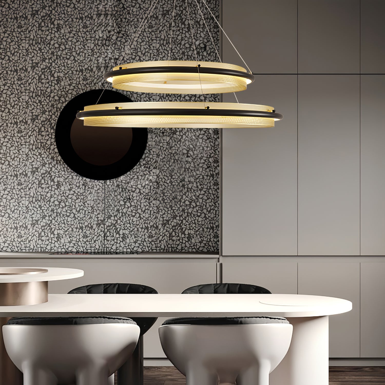 Acrylic LED Round Chandelier - Lumpaz