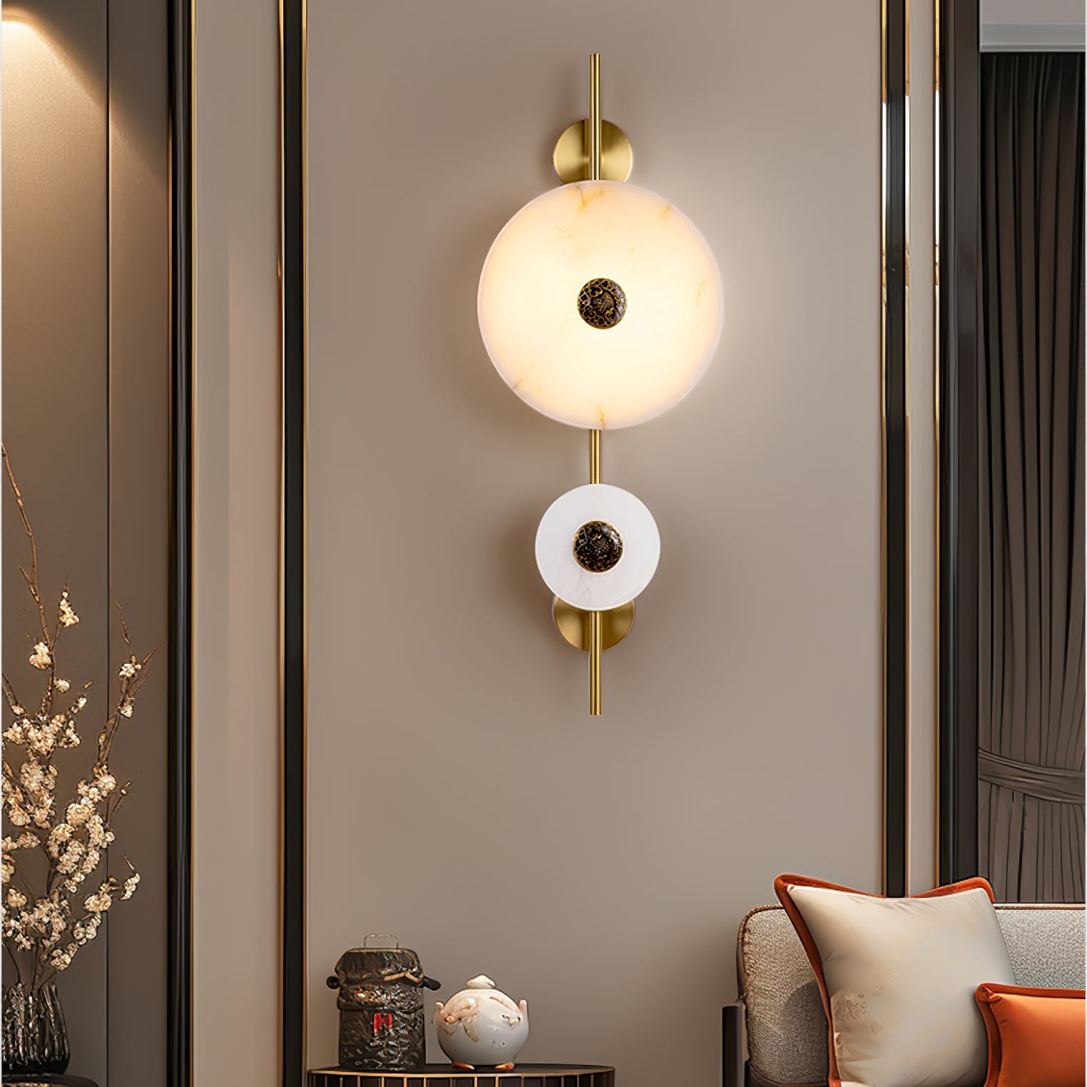 Alabaster Eclipse Wall Light - Lumpaz