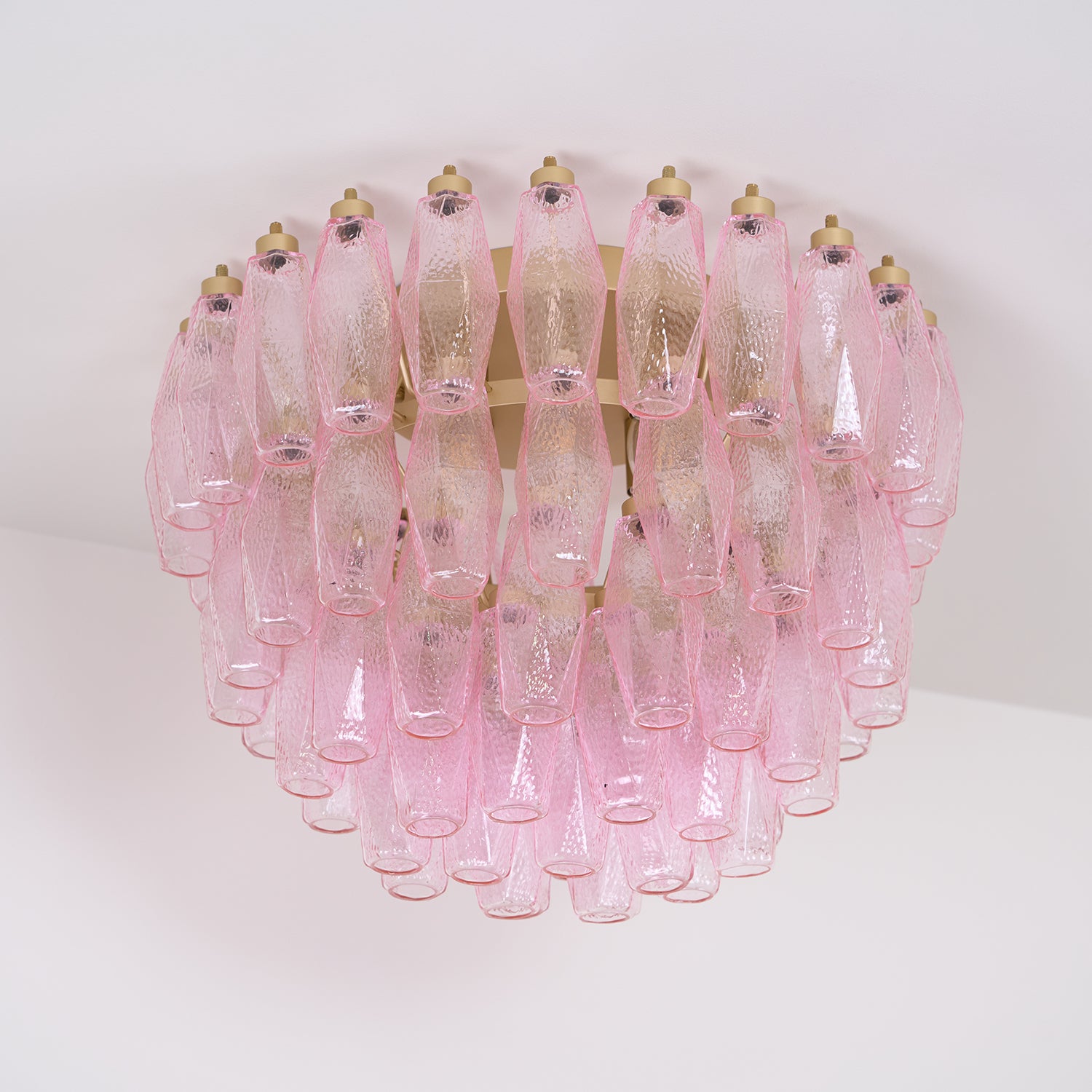 Poliedri Murano Pink Ceiling Light - Lumpaz