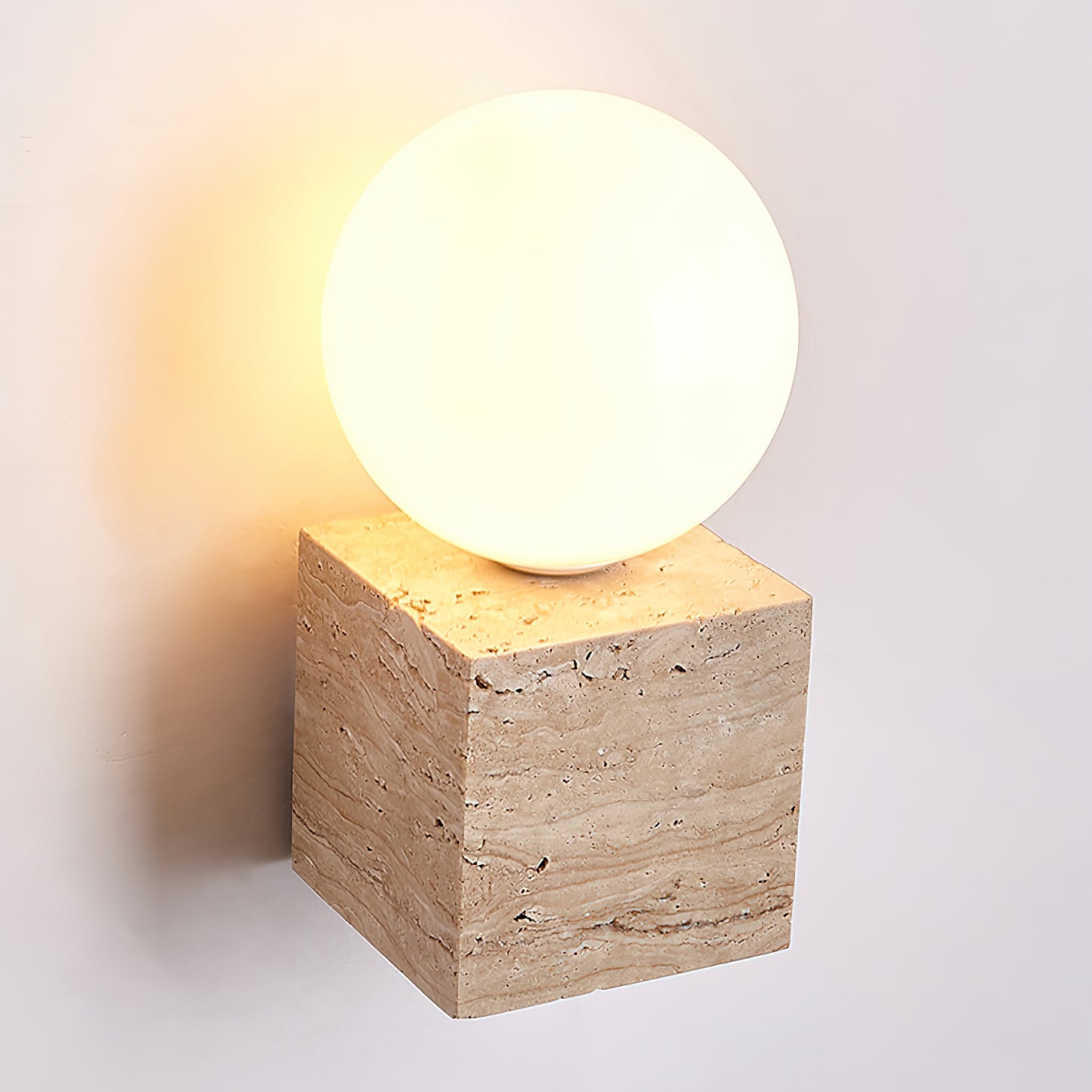 Cube Stone Wall Lamp - Lumpaz