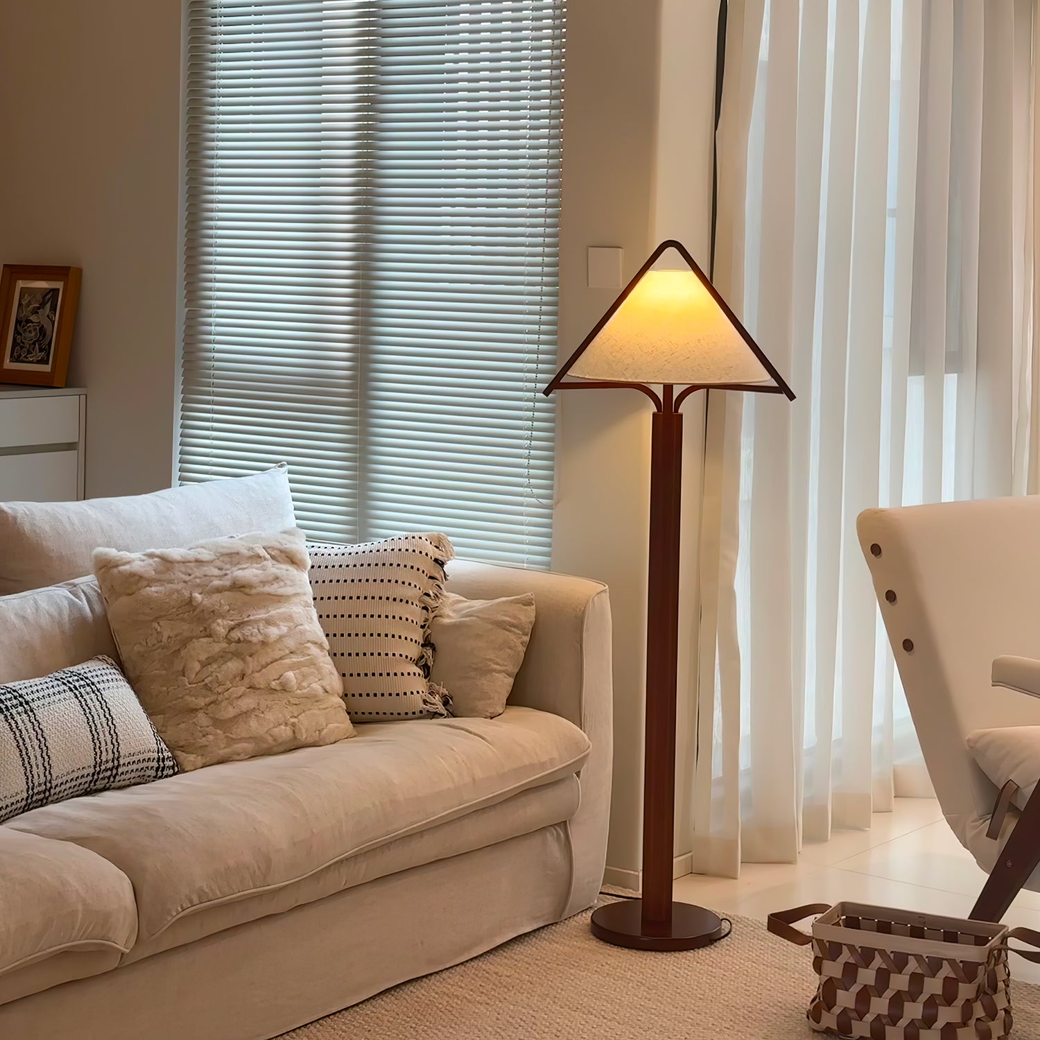Apex Triangle Shade Floor Lamp - Lumpaz
