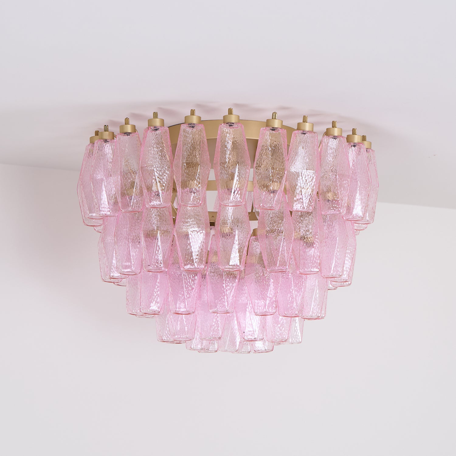 Poliedri Murano Pink Ceiling Light - Lumpaz