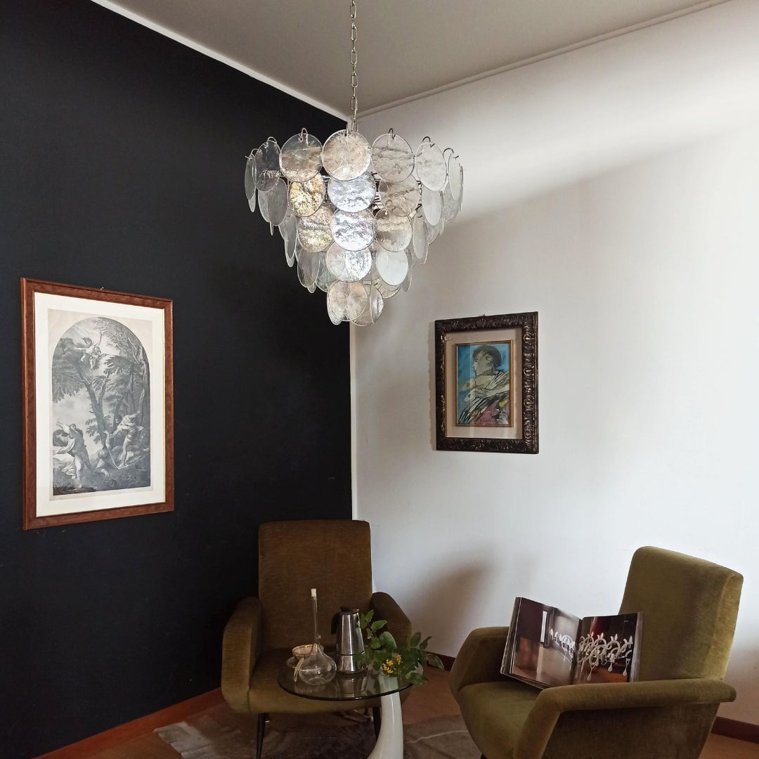 Murano Disc Iridescent Chandelier - Lumpaz