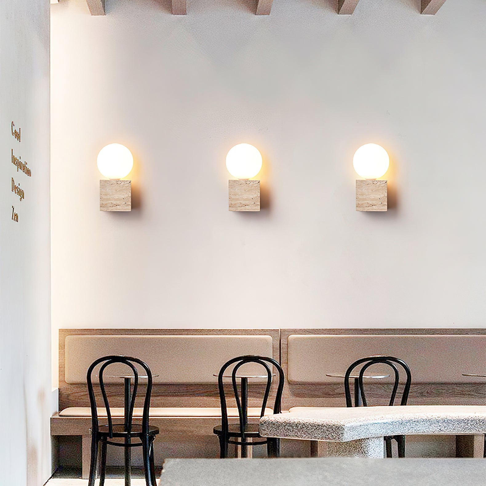 Cube Stone Wall Lamp - Lumpaz