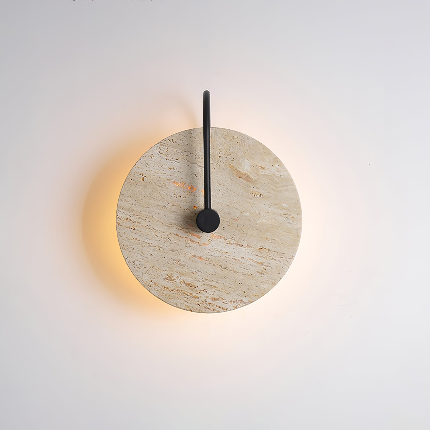 Round Travertine Wall Lamp - Lumpaz