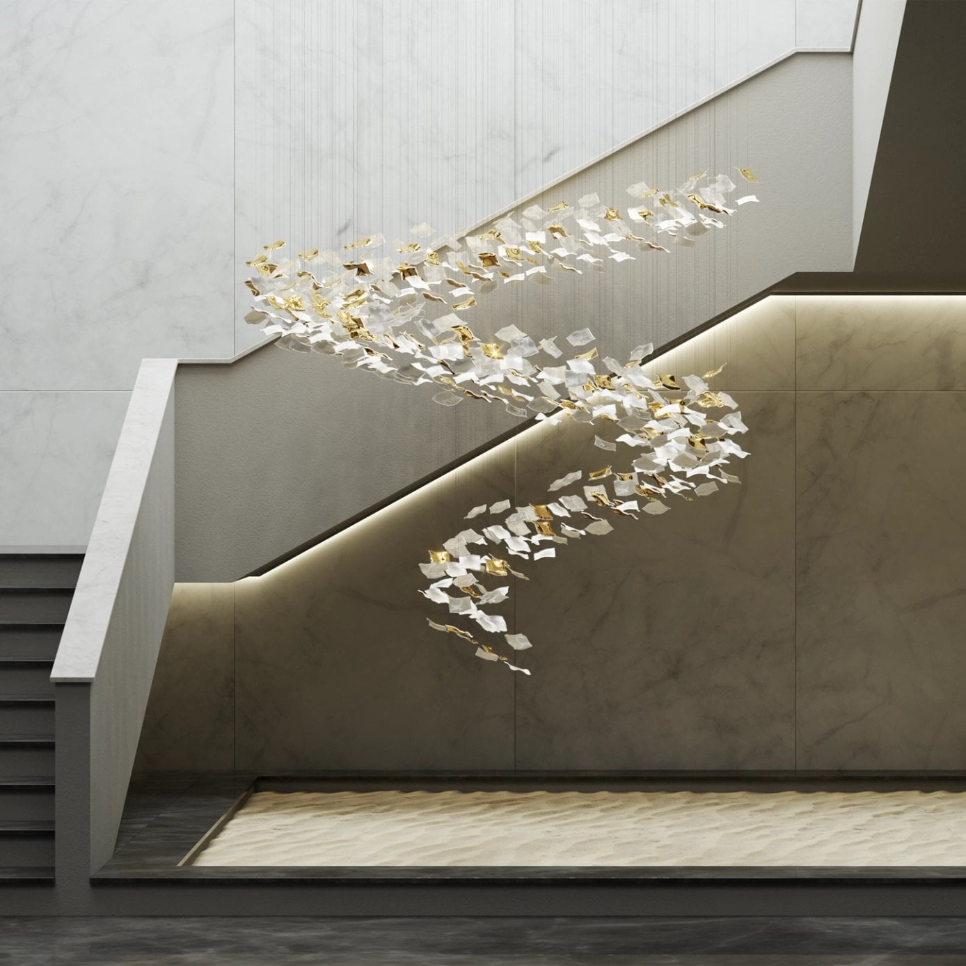 Whispering Kerchiefs Chandelier - Lumpaz