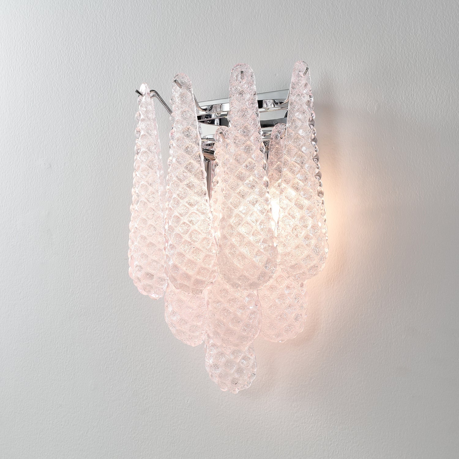 Pink Waffle Wall Sconce - Lumpaz