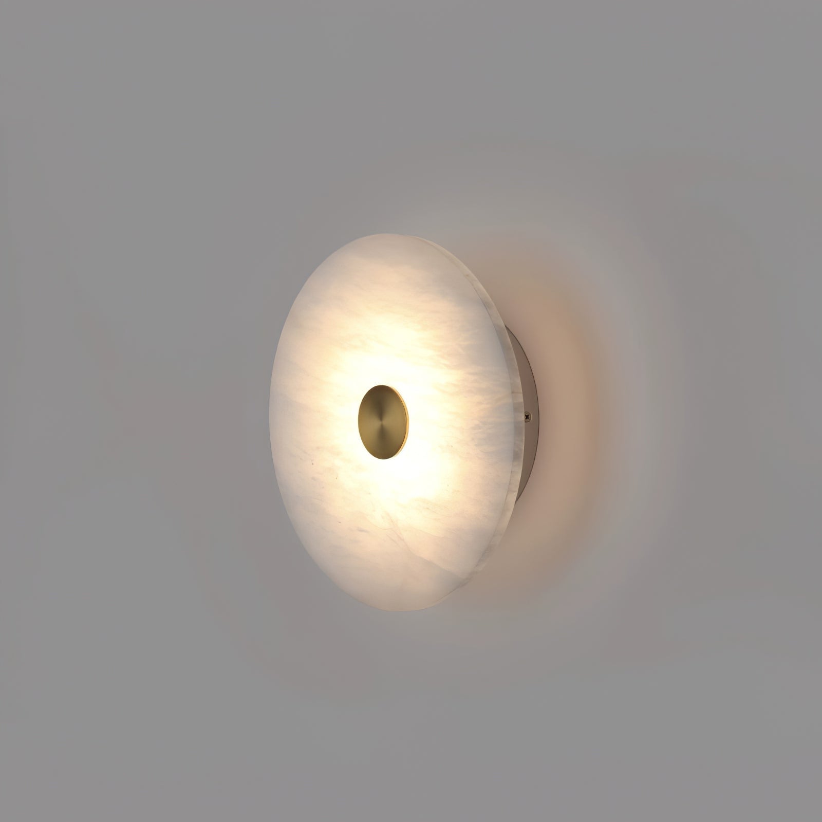 Disc Shaped Alabaster Wall Light - Lumpaz