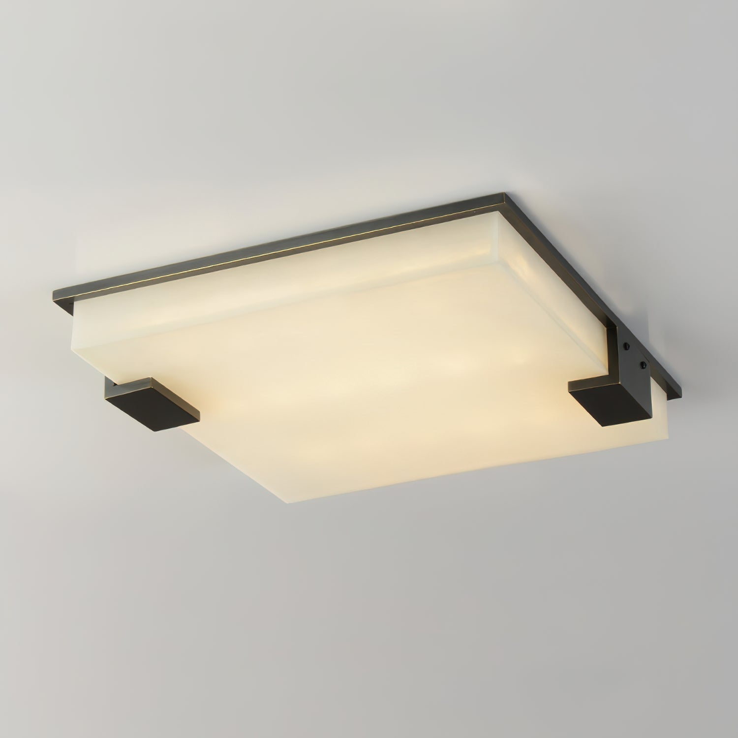 Square Alabaster Ceiling Lamp - Lumpaz