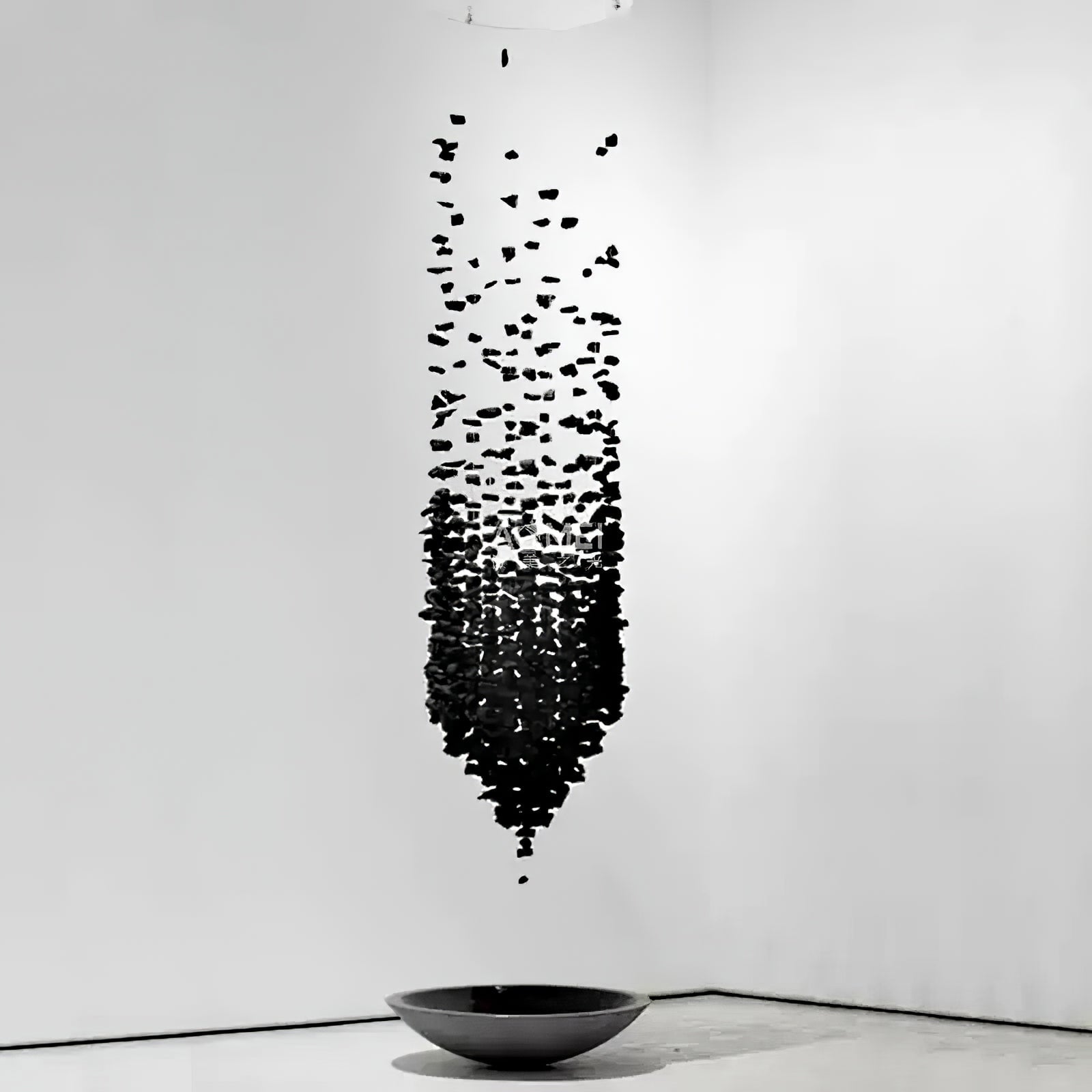 Charcoal Cascade Pixel Chandelier - Lumpaz