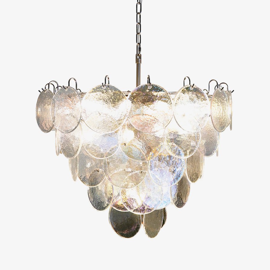 Murano Disc Iridescent Chandelier - Lumpaz