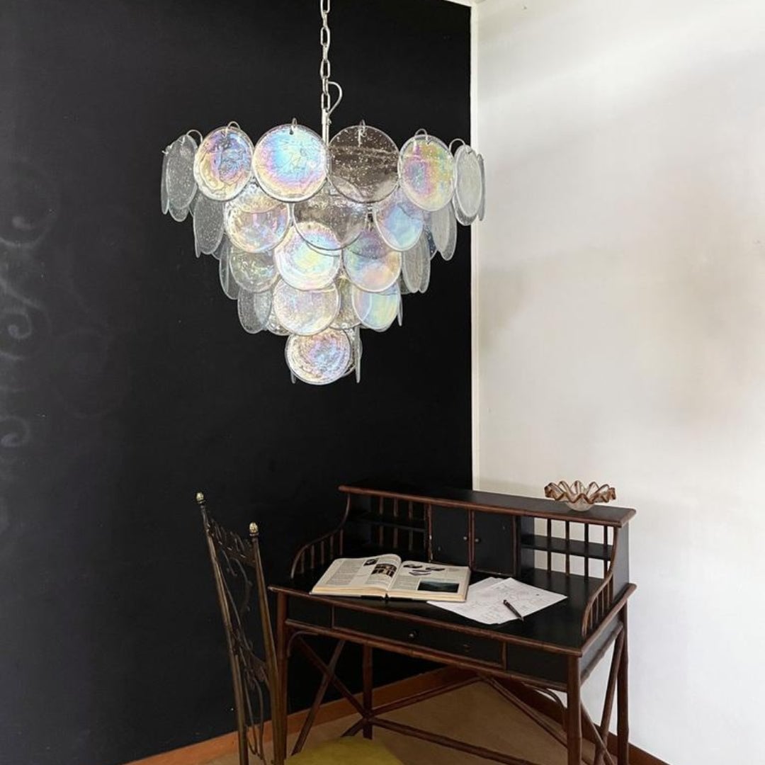 Murano Disc Iridescent Chandelier - Lumpaz