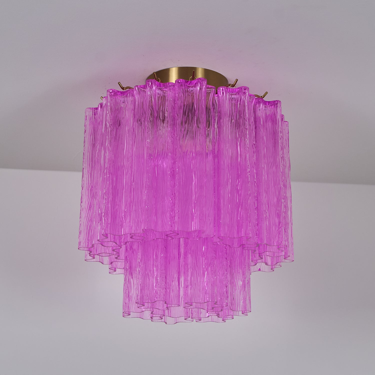 Fiora Rose Red Glass Ceiling Lamp - Lumpaz