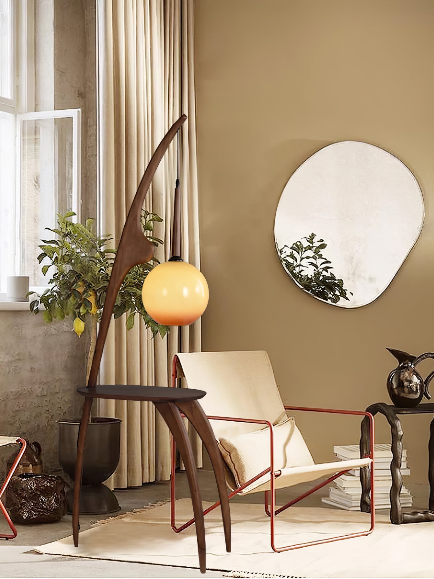 Curved Mantis Arm Floor Lamp - Lumpaz
