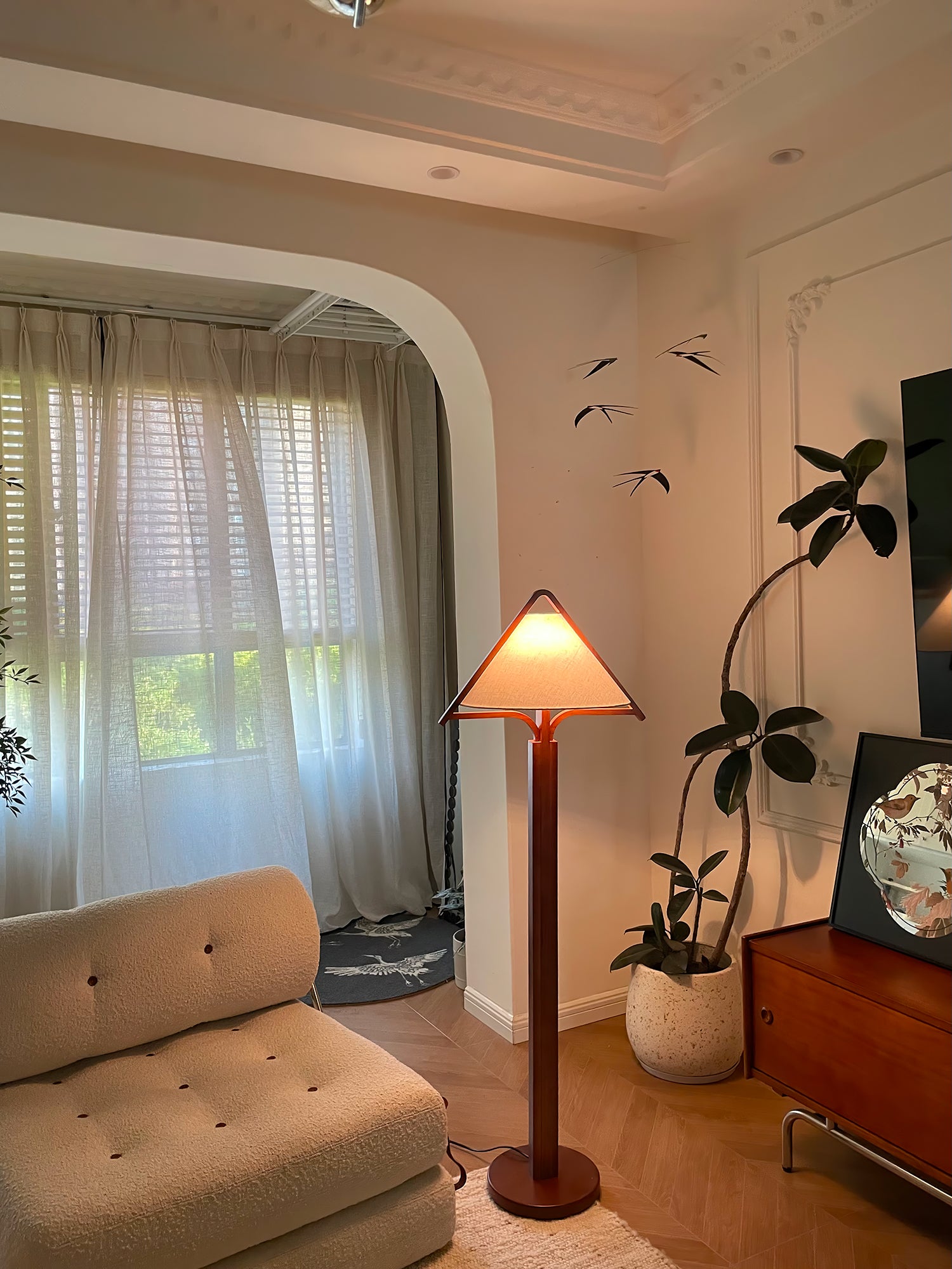 Apex Triangle Shade Floor Lamp - Lumpaz