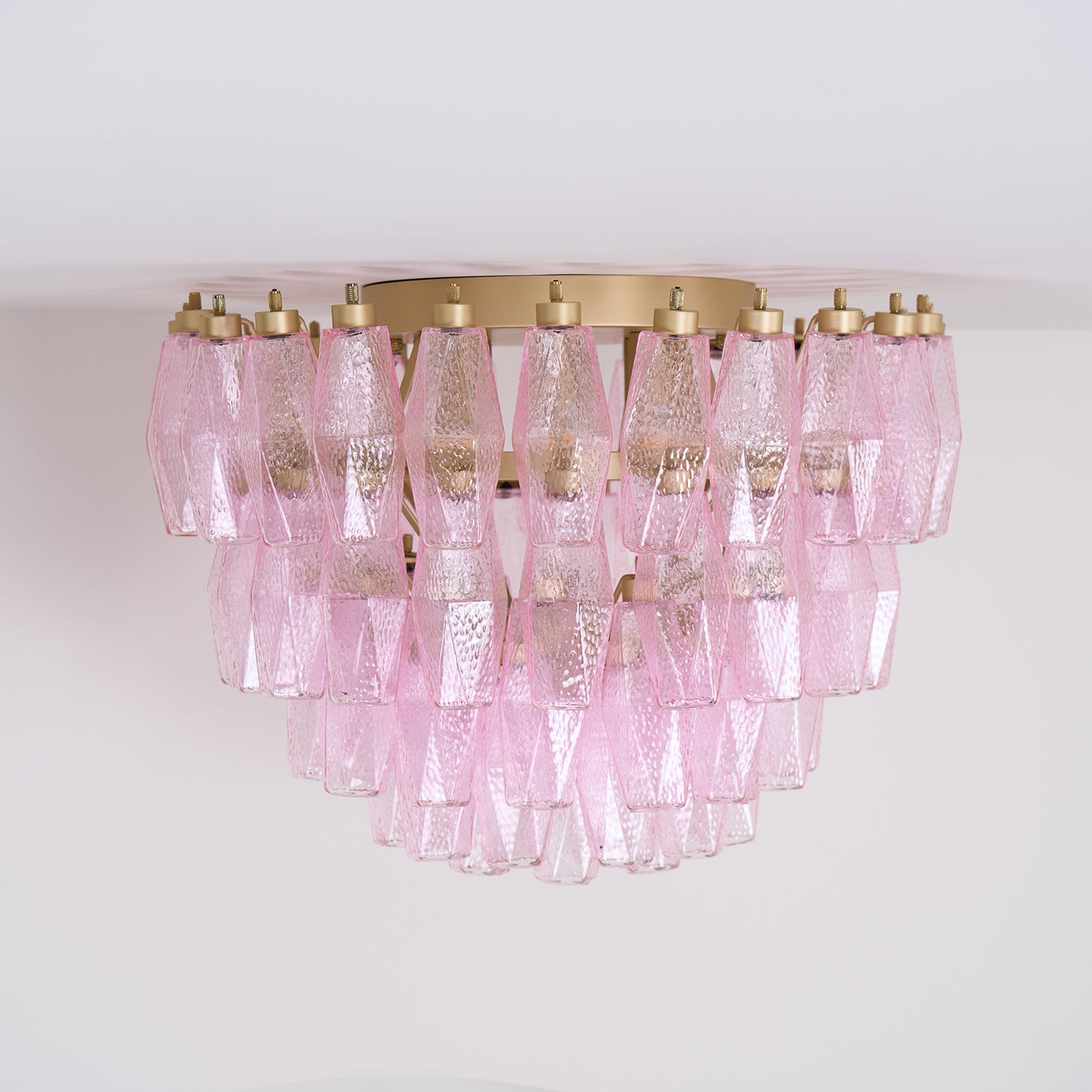 Poliedri Murano Pink Ceiling Light - Lumpaz