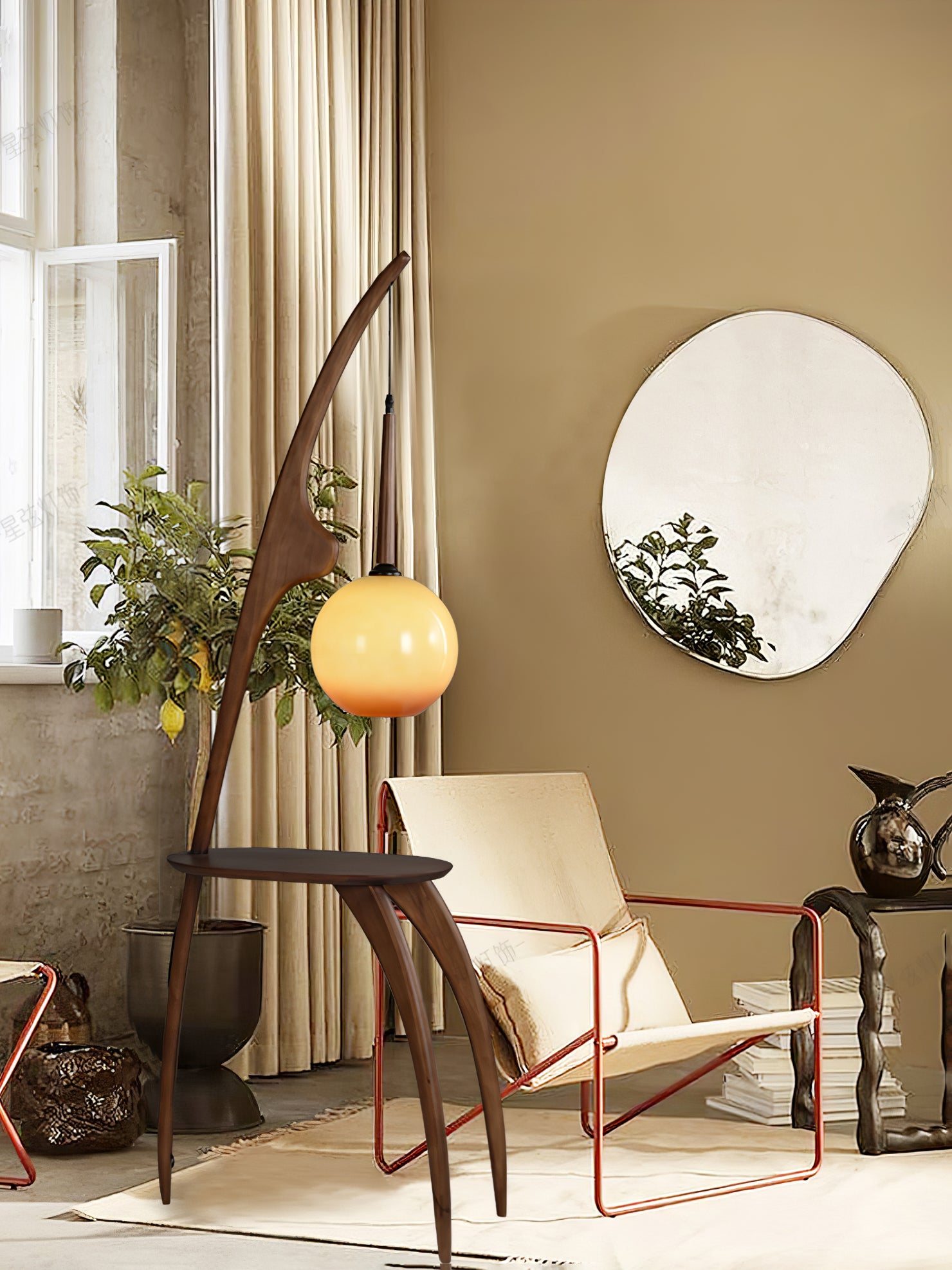 Curved Mantis Arm Floor Lamp - Lumpaz