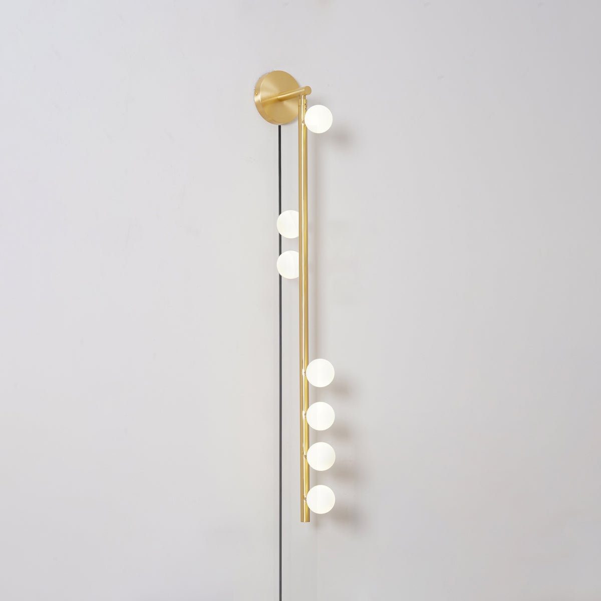 Brass Glass Tube Plug-in Wall Lamp - Lumpaz